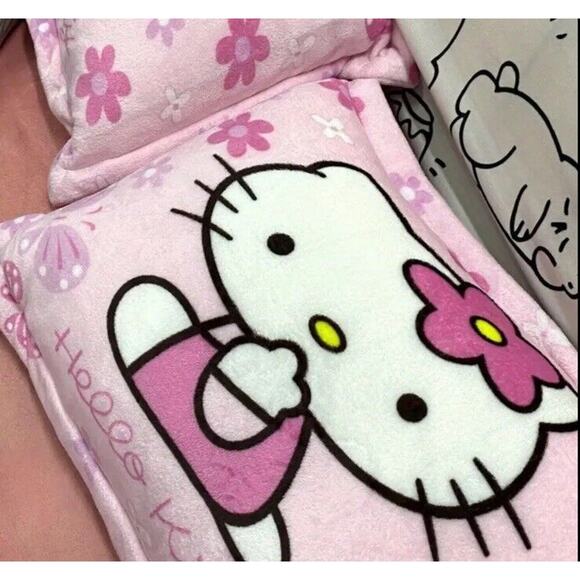 🔥Sanrio Hello Kitty Pink Plush Fleece 30”x20” Pillow Case Easter Gift BNWT🔥 - Picture 4 of 8